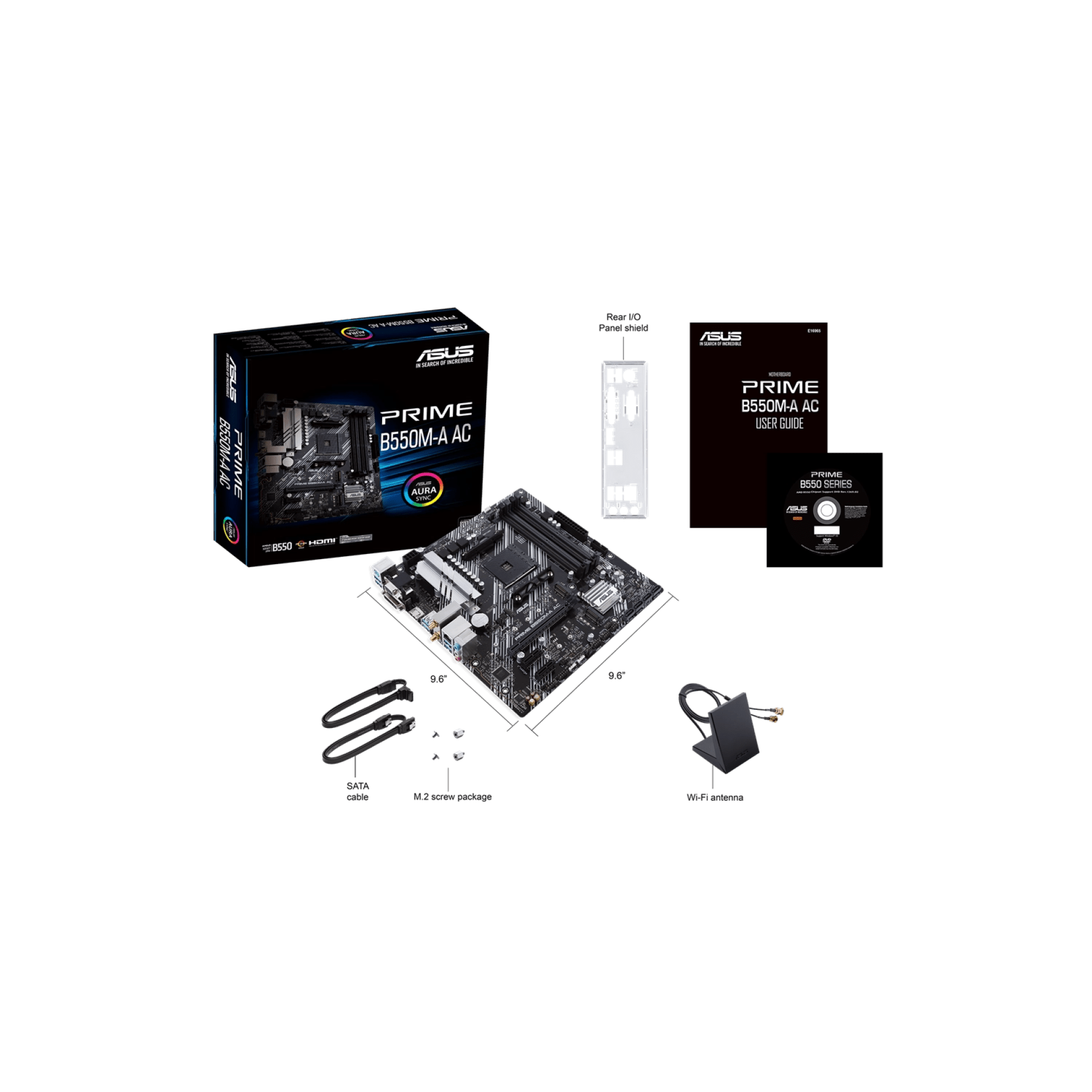 Motherboard ASUS PRIME B550M-A AC AM4 DDR4 Motherboard ASUS PRIME B550M-A AC AM4 DDR4