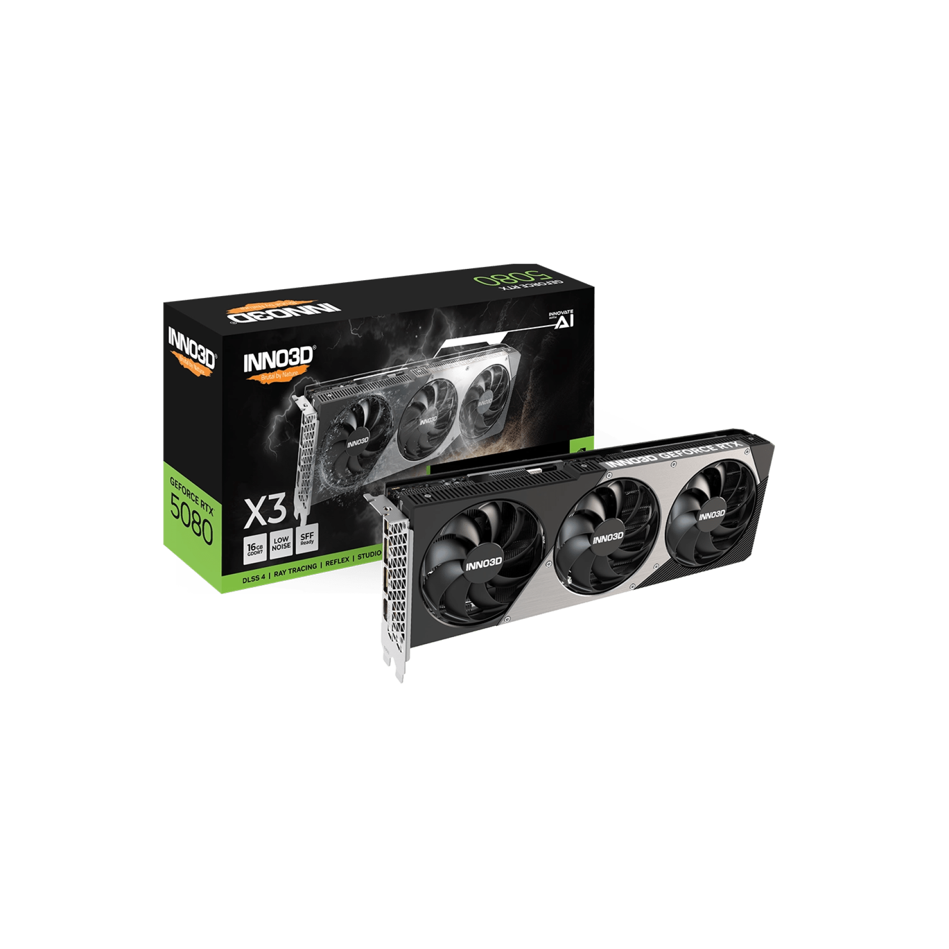 Placa de Video INNO3D NVIDIA Geforce RTX 5080 16GB GDDR7 X3 Placa de Video INNO3D NVIDIA Geforce RTX 5080 16GB GDDR7 X3