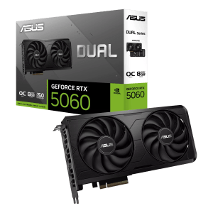 Placa de Video ASUS NVIDIA GeForce DUAL RTX5060 O8 Placa de Video ASUS NVIDIA GeForce DUAL RTX5060 O8