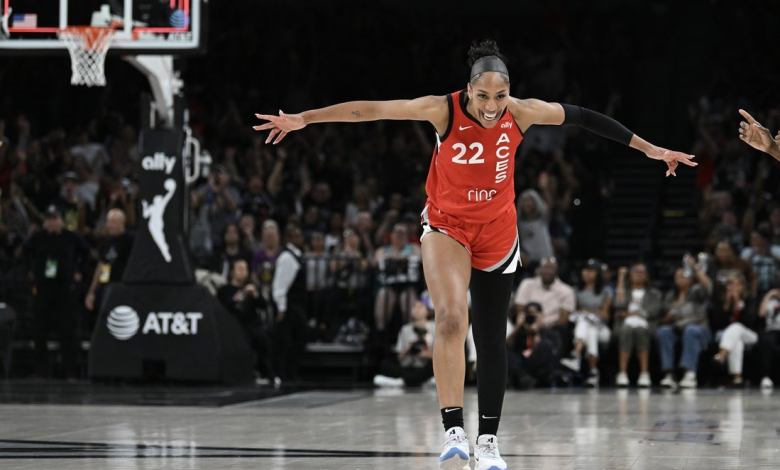 A’Ja Wilson puts the aces of the past in 35 digits to take the past spark A’Ja Wilson puts the aces of the past in 35 digits to take the past spark