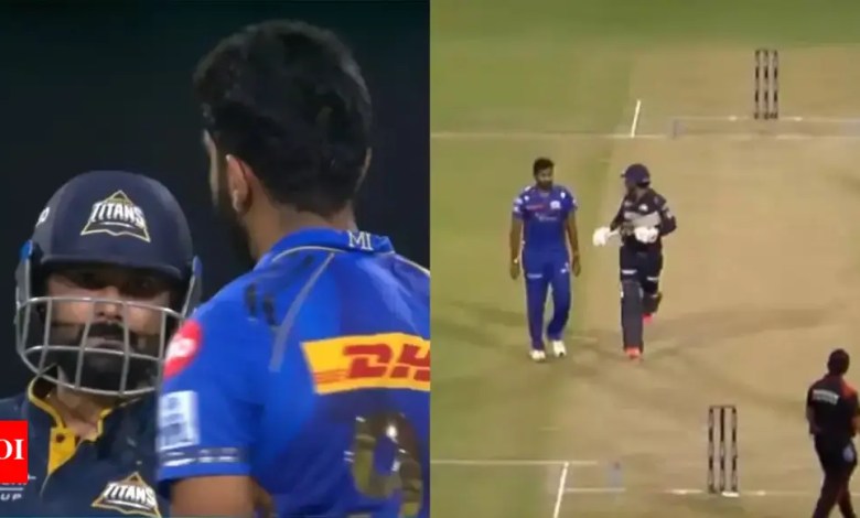 Jasprit Bumrah, Rahul Tawatia is engaged in hot exchange during the IPL 2025 eliminator. Cricket news Jasprit Bumrah, Rahul Tawatia is engaged in hot exchange during the IPL 2025 eliminator. Cricket news