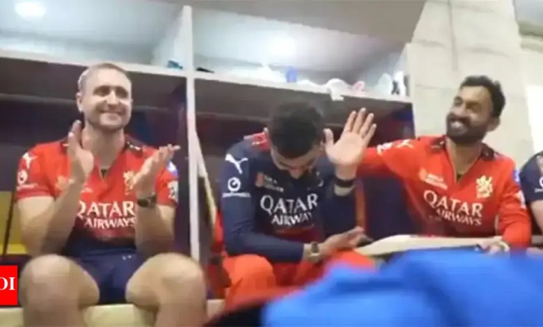 How RCB celebrated IPL 2025 in the dressing room – Watch | Cricket news How RCB celebrated IPL 2025 in the dressing room – Watch | Cricket news