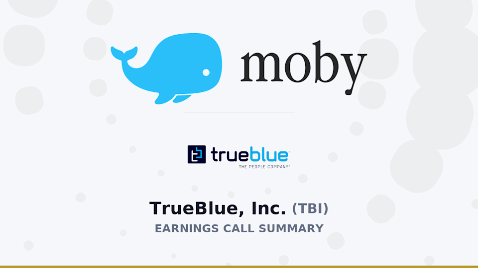TrueBlue, Inc. Q4 2025 Earnings Call Summary TrueBlue, Inc. Q4 2025 Earnings Call Summary