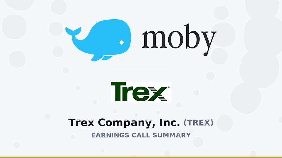 Trex Company, Inc. Q4 2025 Earnings Call Summary Trex Company, Inc. Q4 2025 Earnings Call Summary