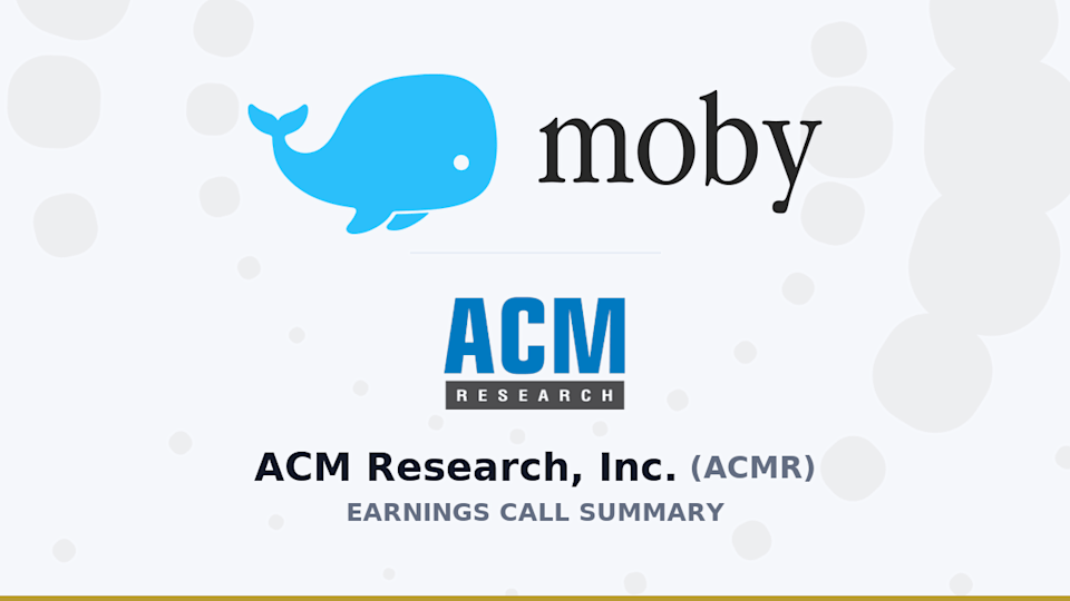 ACM Research, Inc. Q4 2025 Earnings Call Summary ACM Research, Inc. Q4 2025 Earnings Call Summary
