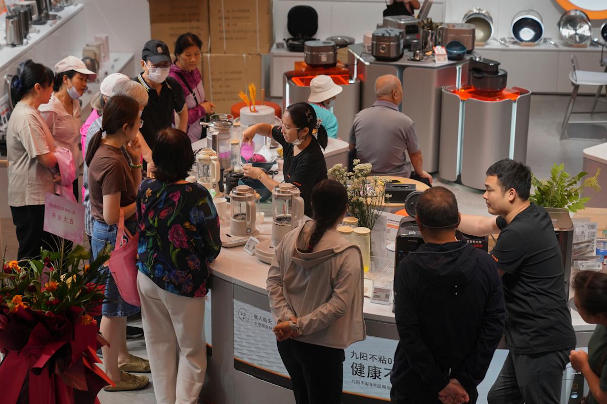 China gets boost in retail sales as export goods stay home, while tariffs hit factory output China gets boost in retail sales as export goods stay home, while tariffs hit factory output