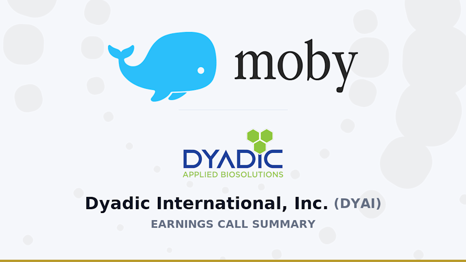 Dyadic International, Inc. Q4 2025 Earnings Call Summary Dyadic International, Inc. Q4 2025 Earnings Call Summary