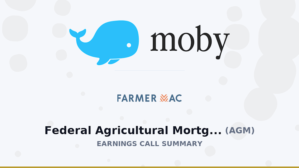 Federal Agricultural Mortgage Corporation Q1 2026 Earnings Call Summary Federal Agricultural Mortgage Corporation Q1 2026 Earnings Call Summary