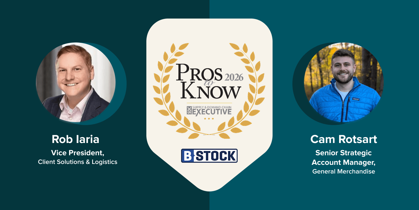 B-Stock’s Rob Iaria and Cam Rotsart Named 2026 “Pros to Know” by Supply & Demand Chain Executive B-Stock’s Rob Iaria and Cam Rotsart Named 2026 “Pros to Know” by Supply & Demand Chain Executive
