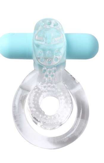 Jayden Rechargeable Vibrating Cock Ring Clear Jayden Rechargeable Vibrating Cock Ring Clear
