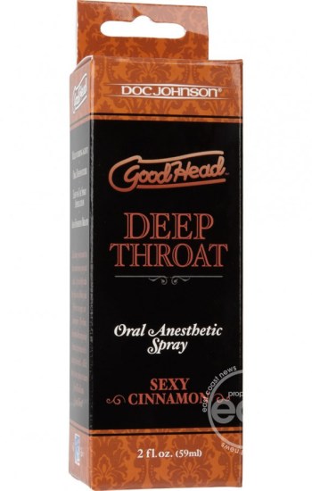 Goodhead Deep Throat Oral Anesthetic Spray Sexy Cinnamon 2oz Goodhead Deep Throat Oral Anesthetic Spray Sexy Cinnamon 2oz