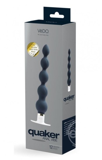 VeDO Quaker Silicone Anal Vibrator Just Black VeDO Quaker Silicone Anal Vibrator Just Black