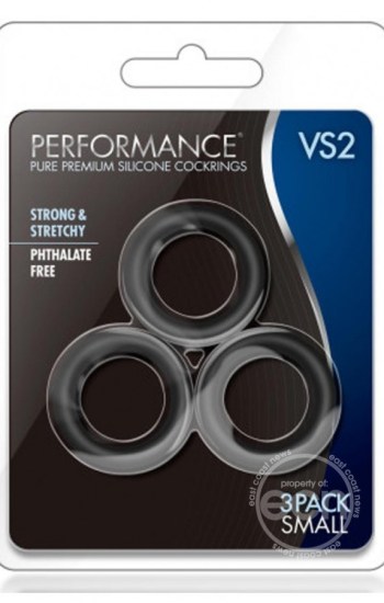 Performance VS2 Pure Premium Silicone Cock Rings Small Black Performance VS2 Pure Premium Silicone Cock Rings Small Black
