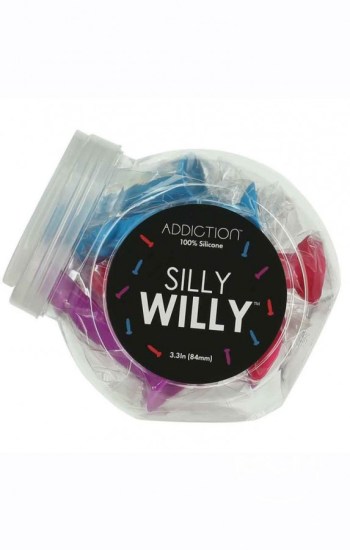 Addiction Silly Willy Silicone Mini Dongs 3.3in Asssorted Colors (Sold Individually) Addiction Silly Willy Silicone Mini Dongs 3.3in Asssorted Colors (Sold Individually)