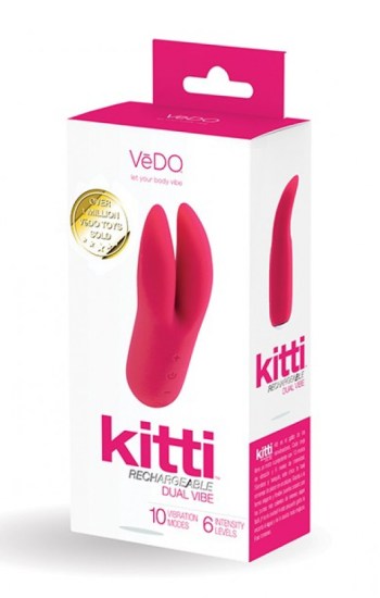 VeDo Kitti Rechargeable Dual Vibe Foxy Pink VeDo Kitti Rechargeable Dual Vibe Foxy Pink