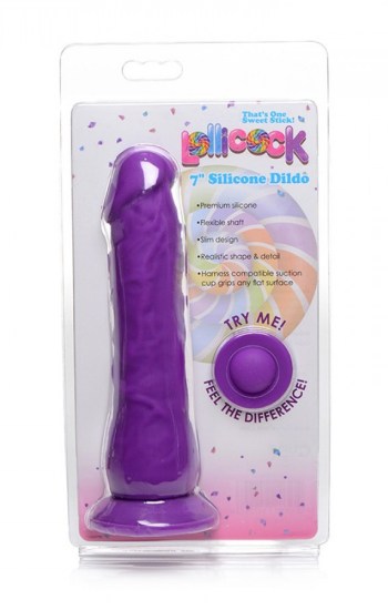 Lollicock Silicone Dildo Without Balls 7 in. Grape Lollicock Silicone Dildo Without Balls 7 in. Grape