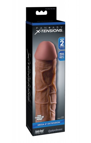 Fantasy X-Tensions Mega 2in Extension Sleeve 8in – Chocolate Fantasy X-Tensions Mega 2in Extension Sleeve 8in – Chocolate