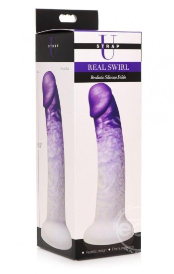Strap U Real Swirl Realistic Silicone Dildo – Purple Strap U Real Swirl Realistic Silicone Dildo – Purple
