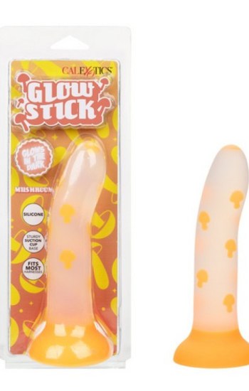 Glow Stick Mushroom Silicone Glow in the Dark Dildo with Suction Base – Orange Glow Stick Mushroom Silicone Glow in the Dark Dildo with Suction Base – Orange