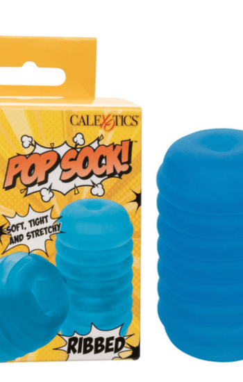 Pop Sock Ribbed Stroker – Blue Pop Sock Ribbed Stroker – Blue