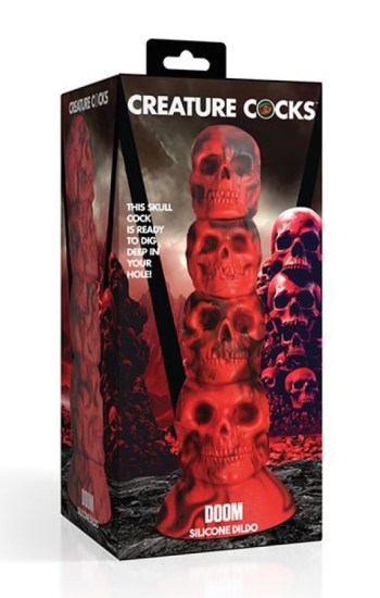 Creature Cocks Doom Silicone Dildo – Red/Black Creature Cocks Doom Silicone Dildo – Red/Black