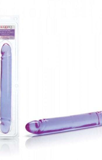 12in Reflective Gel Smooth Double Dong Lavender 12in Reflective Gel Smooth Double Dong Lavender