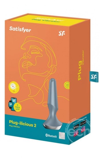 Satisfyer Plug-ilicious 2 Silicone Vibrating Anal Plug Ice Blue Satisfyer Plug-ilicious 2 Silicone Vibrating Anal Plug Ice Blue