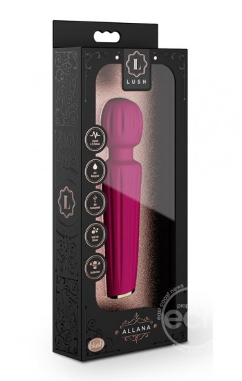 Lush Allana Velvet Rechargeable Silicone Wand Vibrator Magenta/Rose Gold Lush Allana Velvet Rechargeable Silicone Wand Vibrator Magenta/Rose Gold