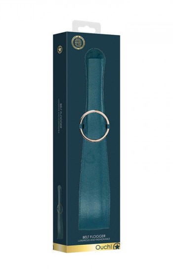 Ouch Halo Belt Flogger Green Ouch Halo Belt Flogger Green