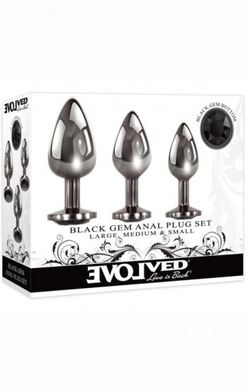 Black Gem Anal Plug Set Black Gem Anal Plug Set