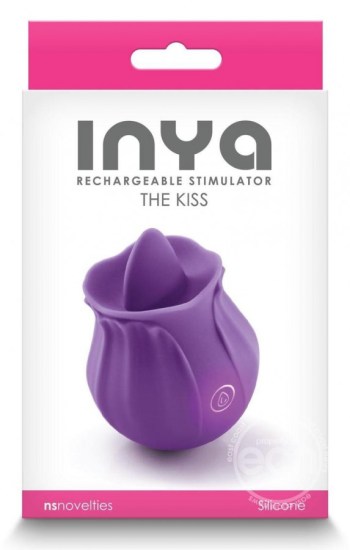 Inya The Kiss Rechargeable Silicone Clitoral Stimulator Purple Inya The Kiss Rechargeable Silicone Clitoral Stimulator Purple