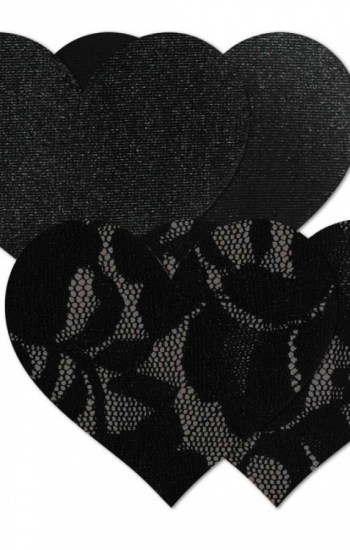 Nippies Basics Black Hearts Size B Nippies Basics Black Hearts Size B