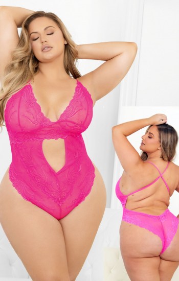 Keyhole Front Criss Cross Teddy Keyhole Front Criss Cross Teddy