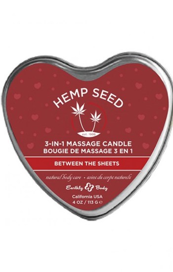 Earthly Body Valentines 2022 3 in 1 Massage Heart Candle 4oz Between the Sheets Earthly Body Valentines 2022 3 in 1 Massage Heart Candle 4oz Between the Sheets