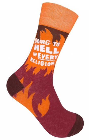 Going to Hell in Every Religion Socks Going to Hell in Every Religion Socks