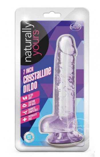 Naturally Yours Crystalline Dildo 7in Amethyst Naturally Yours Crystalline Dildo 7in Amethyst