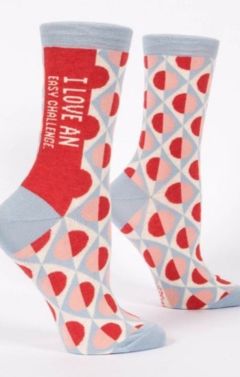 I Love An Easy Challenge Crew Socks I Love An Easy Challenge Crew Socks