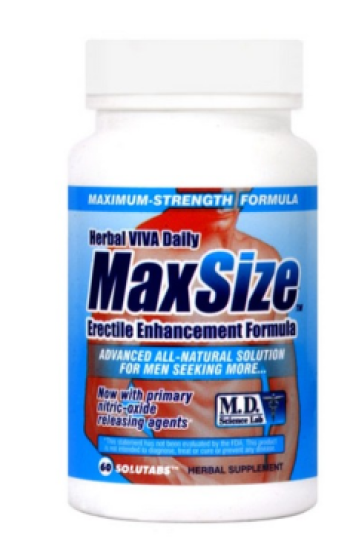 Max Size Supplement 60ct Bottle Max Size Supplement 60ct Bottle