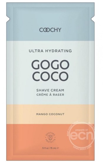 Coochy Ultra Hydrating Gogo Coco Shave Cream Mango Coconut .35 fl. oz. Foil Coochy Ultra Hydrating Gogo Coco Shave Cream Mango Coconut .35 fl. oz. Foil