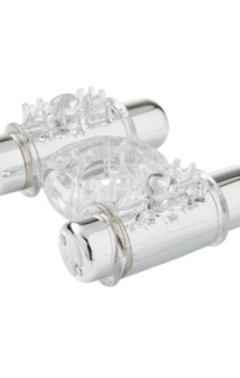 Sensuelle Double Bullet 7 Function Ring Clear Sensuelle Double Bullet 7 Function Ring Clear