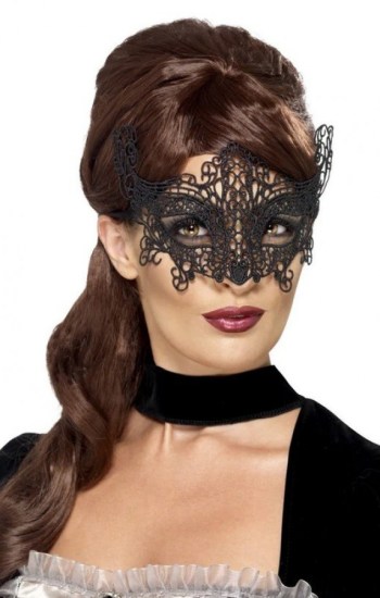 Embroidered Lace Filigree Swirl Eyemask Embroidered Lace Filigree Swirl Eyemask