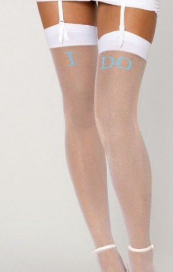 Bridal Themed “I Do” Sheer Thigh Highs Bridal Themed “I Do” Sheer Thigh Highs