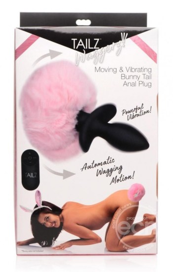 Tailz Moving & Vibrating Bunny Tails Anal Plug With Remote – Pink/Black Tailz Moving & Vibrating Bunny Tails Anal Plug With Remote – Pink/Black