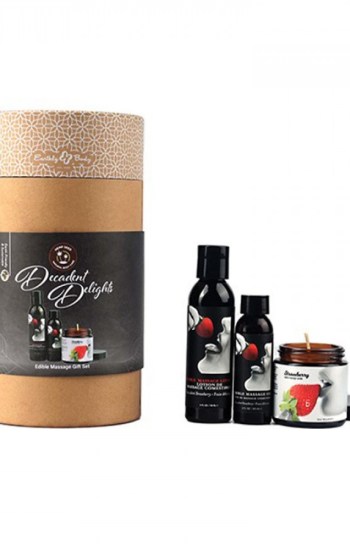 Earthly Body Decadent Delights Holiday Massage Oil Trio Gift Set Earthly Body Decadent Delights Holiday Massage Oil Trio Gift Set