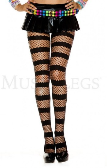 Horizontal Strip Fishnet Pantyhose Horizontal Strip Fishnet Pantyhose