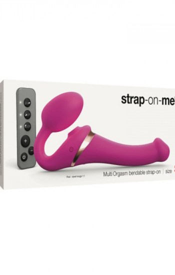 Strap-On-Me Multi Orgasm Bendable Strap-On With Remote Fuchsia Strap-On-Me Multi Orgasm Bendable Strap-On With Remote Fuchsia