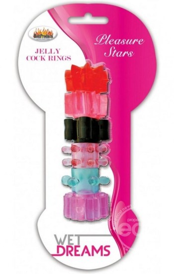 Pleasure Stars Jelly Cock Rings 6 Pack – Assorted Colors Pleasure Stars Jelly Cock Rings 6 Pack – Assorted Colors
