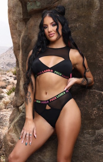 Fuck Labels Crop Top & High Waist Bottoms Fuck Labels Crop Top & High Waist Bottoms