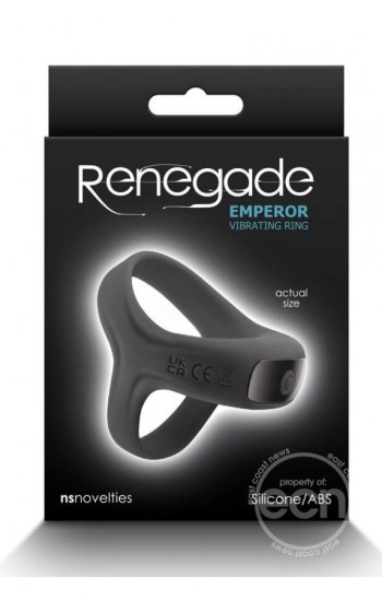 Renegade Emperor Rechargeable Silicone Vibrating Cock Ring – Black Renegade Emperor Rechargeable Silicone Vibrating Cock Ring – Black