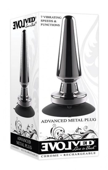 Evolved Advanced Vibrating Rechargeable Metal Plug – Black Evolved Advanced Vibrating Rechargeable Metal Plug – Black